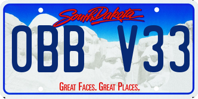 SD license plate 0BBV33