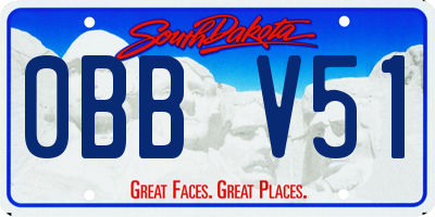 SD license plate 0BBV51