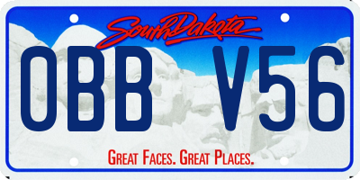 SD license plate 0BBV56