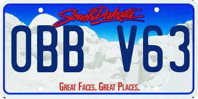 SD license plate 0BBV63