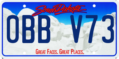 SD license plate 0BBV73