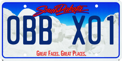 SD license plate 0BBX01