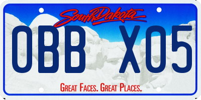 SD license plate 0BBX05