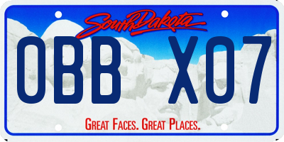 SD license plate 0BBX07