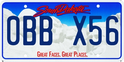 SD license plate 0BBX56