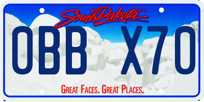 SD license plate 0BBX70
