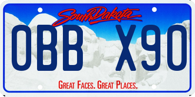 SD license plate 0BBX90