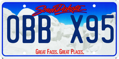 SD license plate 0BBX95