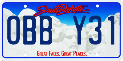 SD license plate 0BBY31