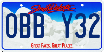 SD license plate 0BBY32