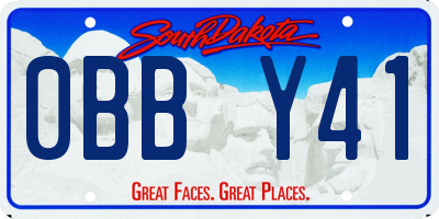 SD license plate 0BBY41