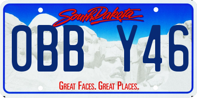 SD license plate 0BBY46