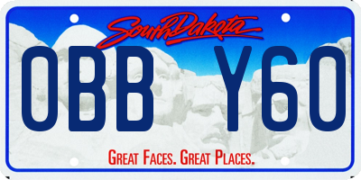 SD license plate 0BBY60