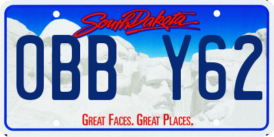 SD license plate 0BBY62
