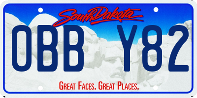 SD license plate 0BBY82