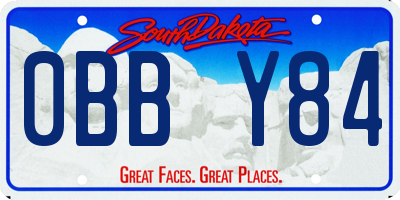 SD license plate 0BBY84