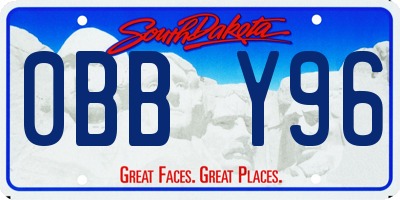 SD license plate 0BBY96