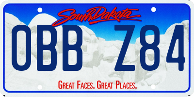 SD license plate 0BBZ84