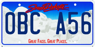 SD license plate 0BCA56