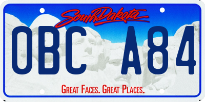 SD license plate 0BCA84