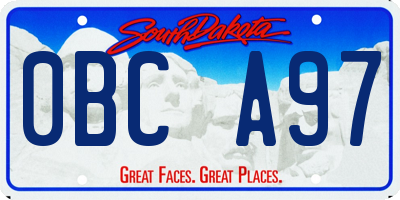 SD license plate 0BCA97
