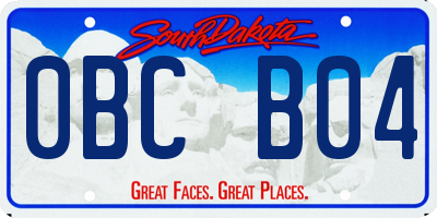 SD license plate 0BCB04