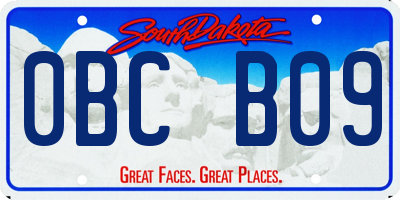 SD license plate 0BCB09