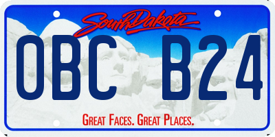 SD license plate 0BCB24