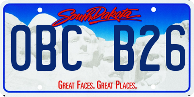 SD license plate 0BCB26
