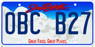 SD license plate 0BCB27