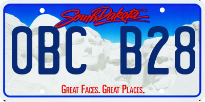 SD license plate 0BCB28