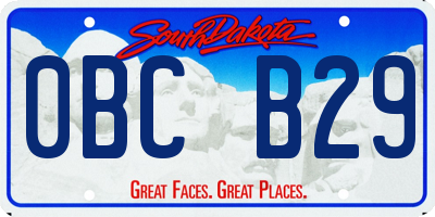 SD license plate 0BCB29