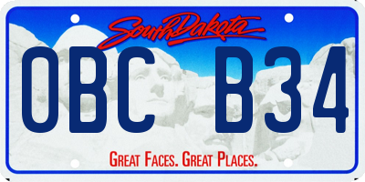 SD license plate 0BCB34