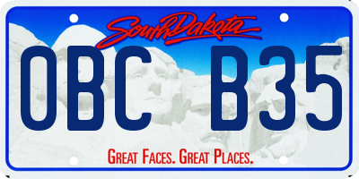 SD license plate 0BCB35