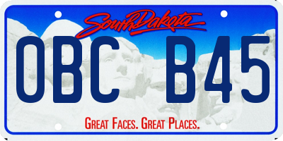 SD license plate 0BCB45
