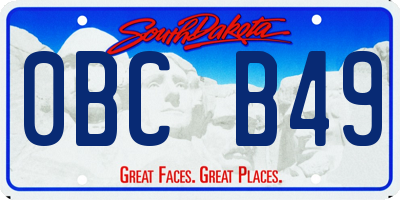 SD license plate 0BCB49