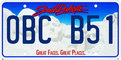 SD license plate 0BCB51