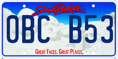 SD license plate 0BCB53