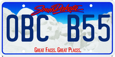 SD license plate 0BCB55