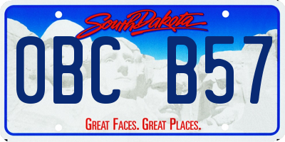 SD license plate 0BCB57