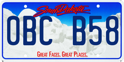 SD license plate 0BCB58