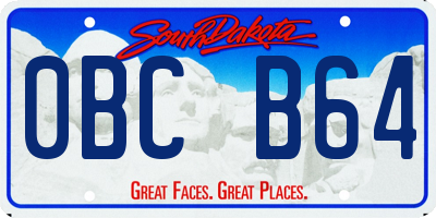 SD license plate 0BCB64