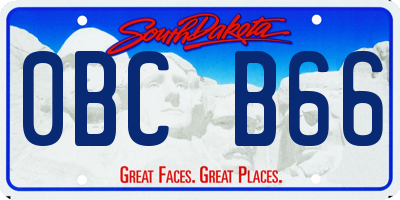 SD license plate 0BCB66
