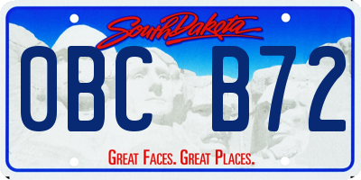 SD license plate 0BCB72