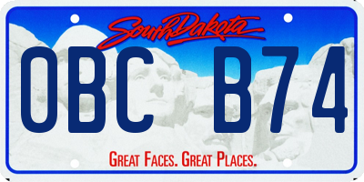SD license plate 0BCB74