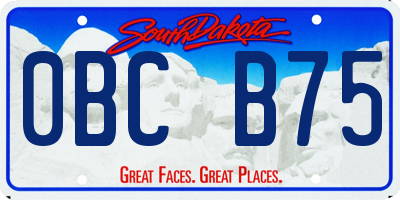SD license plate 0BCB75