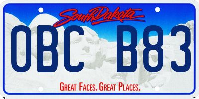 SD license plate 0BCB83