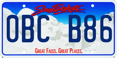 SD license plate 0BCB86