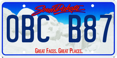 SD license plate 0BCB87