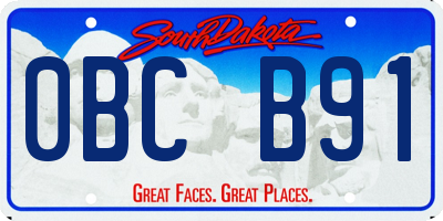 SD license plate 0BCB91